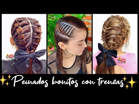 PEINADOS CON TRENZAS #peinados #peinadosdeniñas #peinadoscontrenzas