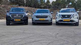 השוואתי 7 מושבים: KGM רקסטון מול סקודה קודיאק וניסאן אקסטרייל