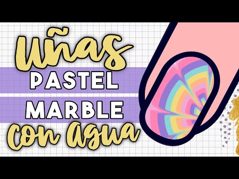 ¡EL TRUCO MAS DIVERTIDO! · UÑAS PASTEL MARBLE CON AGUA 💦
