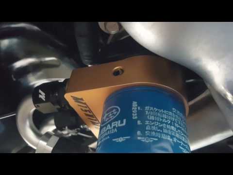 Oil temp sensor relocation and mishimoto oil cooler