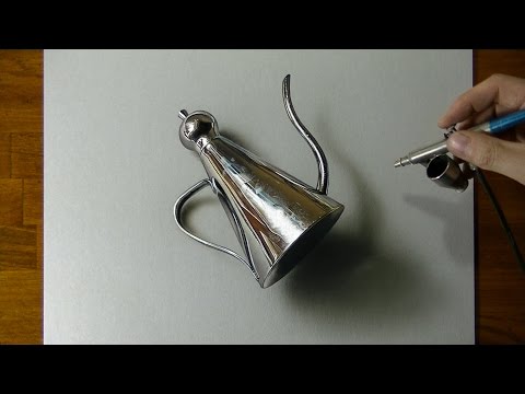 Drawing Time Lapse: Oil Drizzler - How to Draw 3D Art