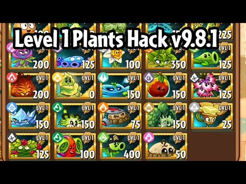 All Plants Level 1 pp.dat Hack v9.8.1 | Download Link In The Description | Plants vs. Zombies 2