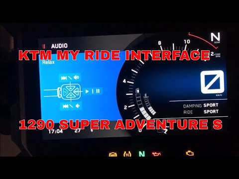 KTM MY RIDE interface.  iPhone and Sena Upad set up. KTM 1290 Super Adventure S