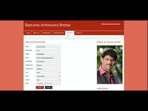 Employee Attendance System | PHP and MySQL Project Source Code | PHP MySQL CRUD Project