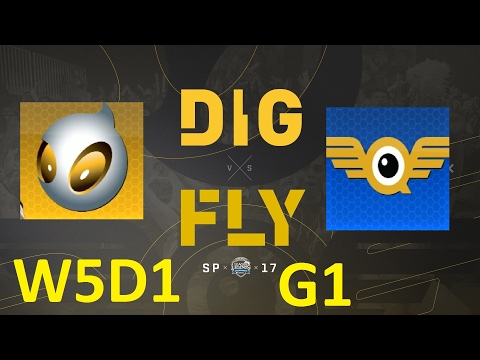 DIG vs FLY Game 1 Highlights - 2017 NALCS SPRING SPLIT - WEEK 5 DAY 1