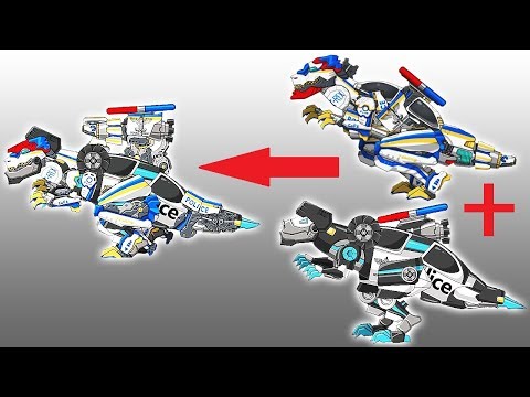 Dino Robot: Tyrabo Double-Cops, T-Rex Cops & Tarbo Cops | Eftsei Gaming