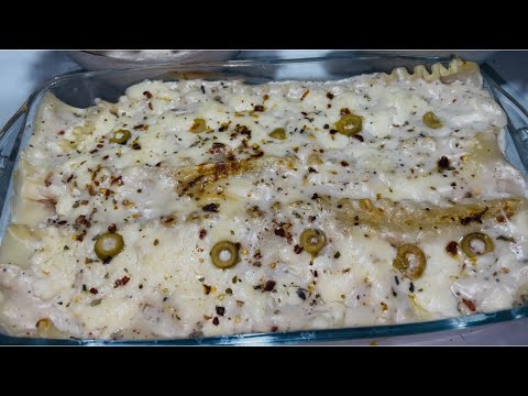 delicious chicken lasagna at home so easy and yummy recipe 😋