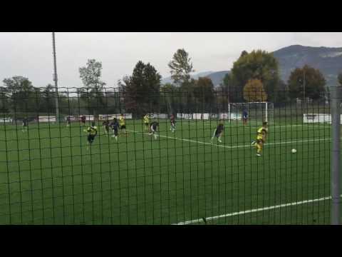 Allievi FB Brescia, Ciliverghe-Nuvolento 6-0: la parata di Zanola su Amo