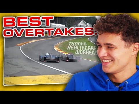 Lando Norris Reacts to the BEST OVERTAKES in Motorsport!