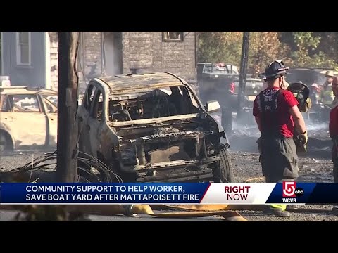 Community rallies after employee hurt, boatyard destroyed in fire