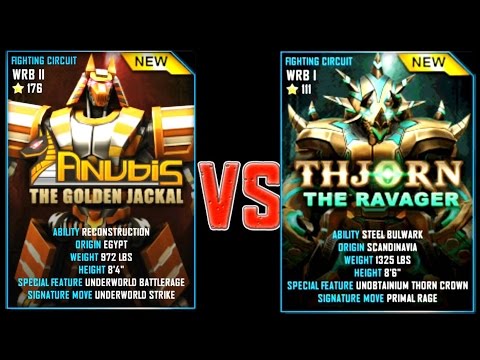 REAL STEEL WRB ANUBIS VS THJORN New Robots UPDATE (Живая сталь)
