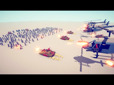 MODERN WAR MACHINE vs ARMY OF UNITS - Totally Accurate Battle Simulator TABS