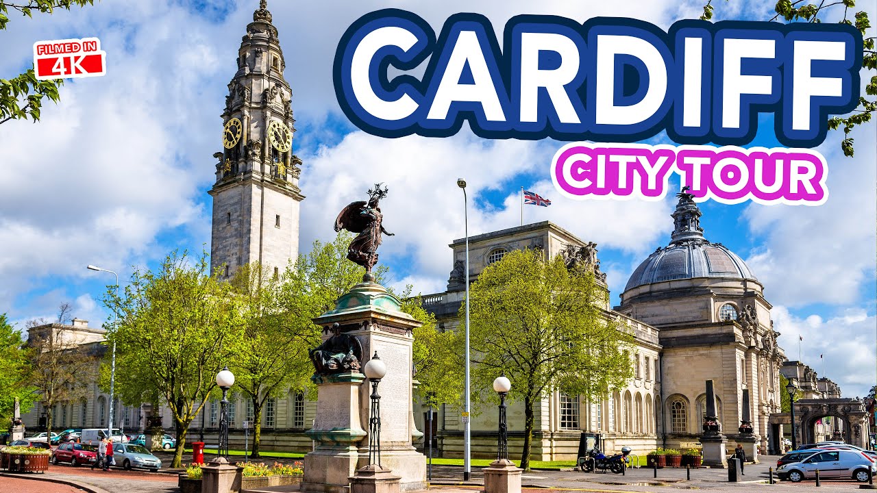 Immersive street-level walking tour through Cardiff City Centre, United Kingdom, showcasing authentic urban landscapes, local architecture, and the vibrant atmosphere of the city's neighborhoods
