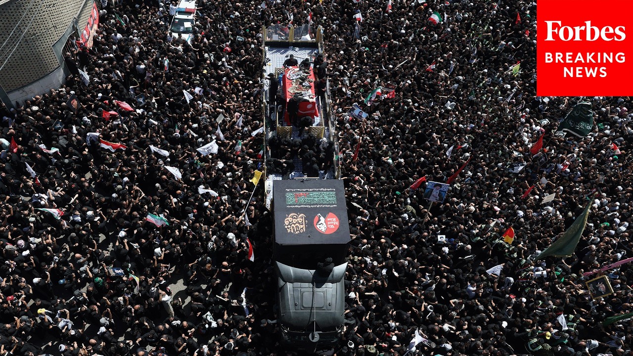 Video | Thousands Gather For Iranian Ayatollah Ali Khamenei's Funeral Procession In Najaf, Iraq
