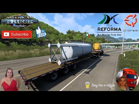American Truck Simulator (1.46) Dangerous Delivery in Mexico Extremo Team Reforma map + DLC's & Mods