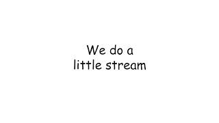 we do a little stream 웃