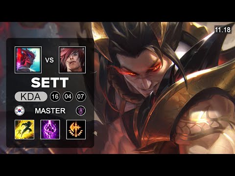 Sett Top vs Yone - KR Master - Season 11 Patch 11.18