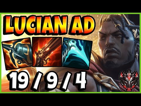 Lucian ADC vs Jhin / KR Grandmaster / Patch 12.7 / Season 12 [ 19 / 9 / 4 ]