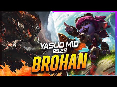 BROHAN - Yasuo vs Tristana MID Patch 25.22 - Grandmaster Yasuo Gameplay