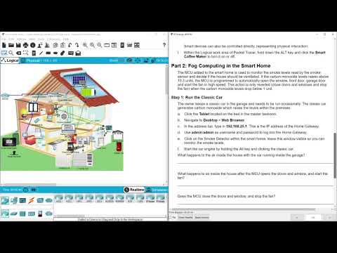 4.2.2.4 Packet Tracer - Explore the Smart Home