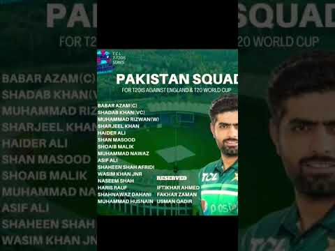Pakistan T20 World Cup Squad Announced #shorts #cricket
