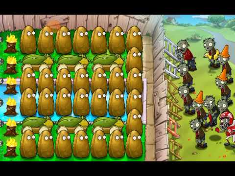 Gatling Pea and Cob Cannon vs all zombies/Survival Endless Part 1 Journey from 1 Flags to 30 Flags