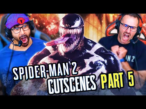 SPIDER-MAN 2 PS5 CUTSCENES Game Movie REACTION!! PART 5 | Venom | Post-Credits Scene