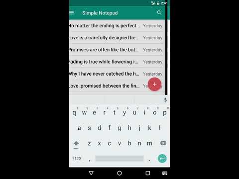 Simple Notepad Video