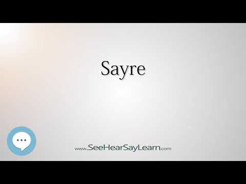 Sayre (How to Pronounce Cities of the World)💬⭐🌍✅