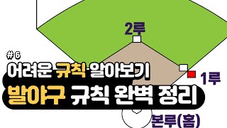 발야구 규칙 완벽 정리 #6 / 필드형 경쟁 / 온라인 체육 이론 / 어려운 규칙?