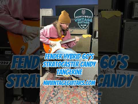 *Video* Fender Hybrid 60's Stratocaster w/USA Vintage Pickups Candy Tangerine - 2020 image 25