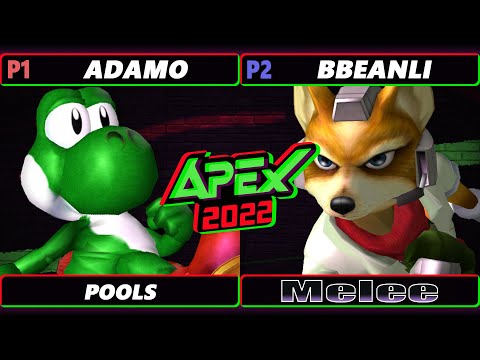 Apex 2022 - Adamo (Yoshi) Vs. BBeanli (Fox) SSBM Melee Tournament
