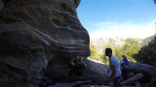 Video thumbnail of El hechicero, 7b+. La Pedriza