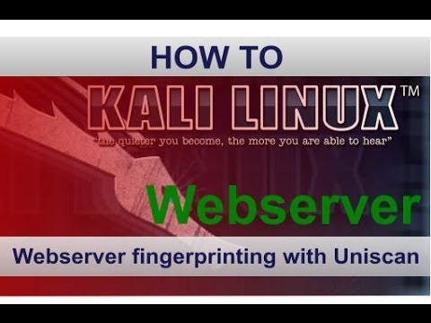 Video Thumbnail: Webserver fingerprinting with Uniscan Kali Linux