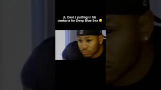 LL Cool J putting contacts in for Deep Blue Sea 🤣
