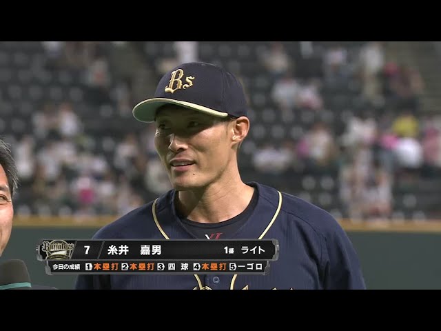 バファローズ・糸井選手ヒーローインタビュー 2016/9/15 F-Bs