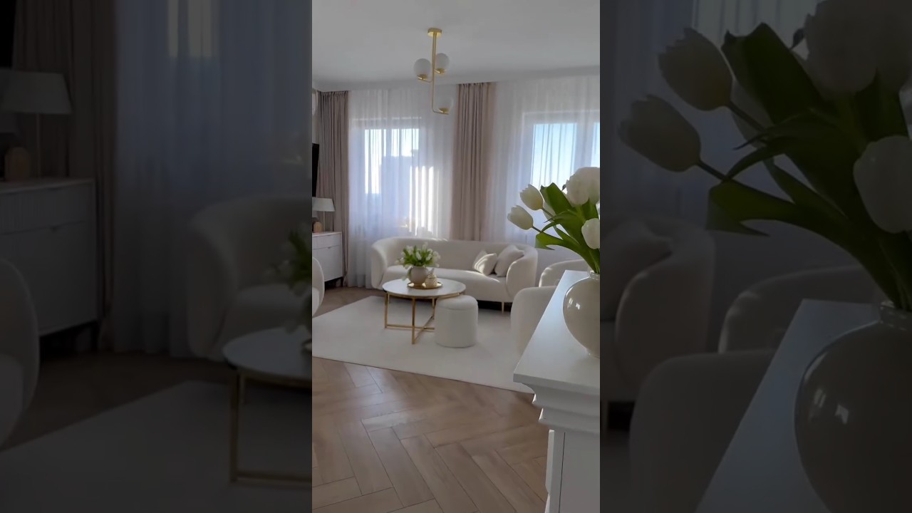 Modern Minimalist Living Room | Light & Airy | Elegant Simplicity #homedecor #shorts #viral
