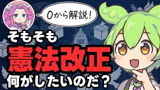 【国論を二分】国民・玉木氏が高市首相に苦言！憲法改正って何を改正するの？緊急事態条項？合区？徹底解説【ずんだもん】