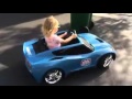 Little girl park her corvette like a boss 