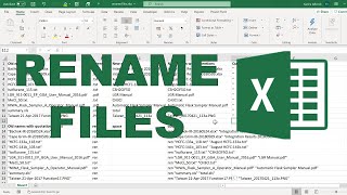 How to rename multiple files at once using Excel (Windows)