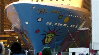 preview picture of video 'Norwegian Breakaway IMO 9606912 Papenburg Ausdocken beginnt Floating Out starts Part 1 Teil 1'