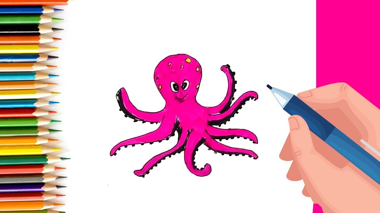 How to draw octopus