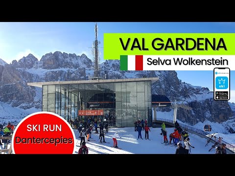 Val Gardena South Tyrol Italy / ski run Dantercepies, short video 55"