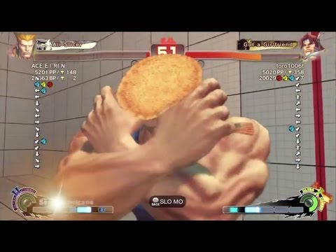 ACE E I RI N (Guile) vs. Toro1006t (Hawk), Fujino (Akuma) - SSFIV AE 2012 Matches