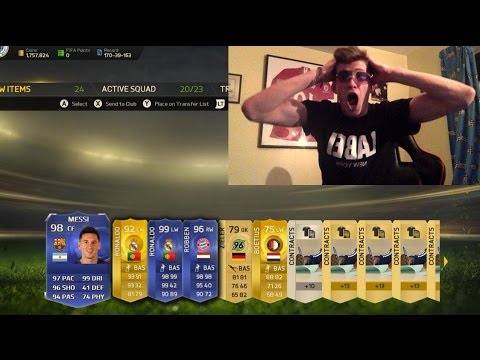 FIFA 15 - OMFG RONALDO IN A PACK!! INSANE FIFA 15 TOTY PACK OPENING