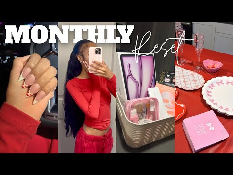 MONTHLY RESET | maintenance week + galentines + hair appt + 150k giveaway + more
