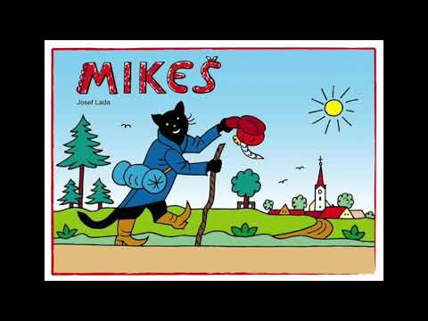 Kocour Mikeš (Josef Lada) čte Kateřina Pechová Jak Bobeš s Mikešem čarovali