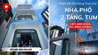 Thiết Kế & Thi Công Trọn Gói Nhà 1 Trệt, 1 Lầu, Tum, Diện Tích 4,3mx16m