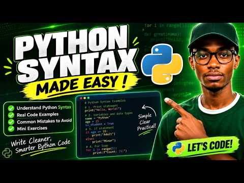Python Syntax Explained %f0%9f%90%8d Python Syntax Tutorial For Beginners Learn Python