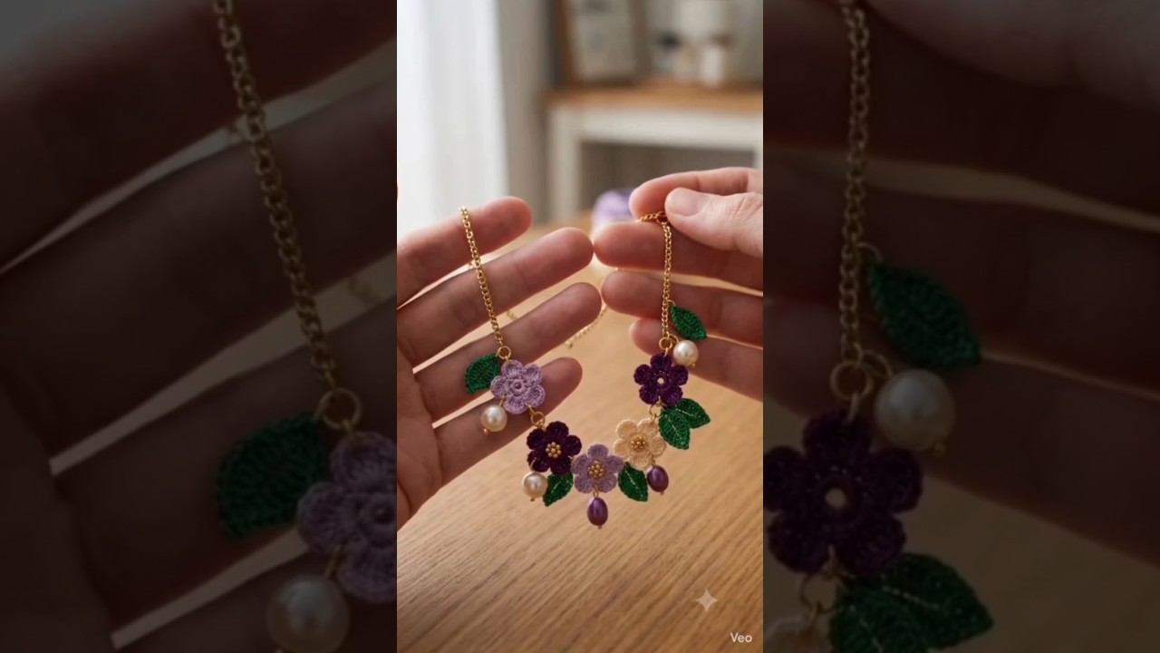 crochet ! premium Necklace 🥰#shorts #crochet